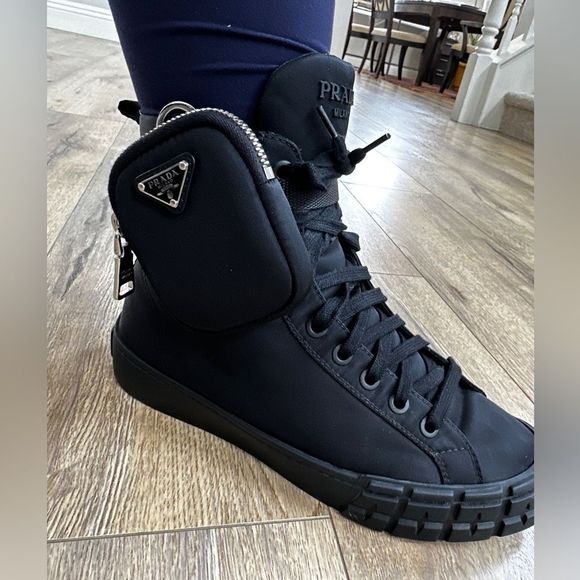 Prada Shoes - Prada nylon high top sneakers size 11 retail $1,500 sold